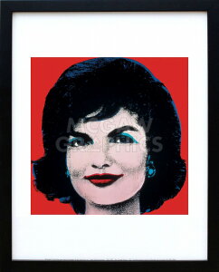 【レビュー特典付き】アンディ ウォーホル「ジャッキー ,1964(オン レッド)」展示用フック付ポスター ポップアート インテリア アート 絵画インテリア 模様替え 飾る アンディウォーホル ア
