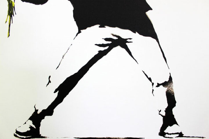 楽天市場 バンクシー アートパネル Banksy Banksy 花束を投げる男 Flower Bomber キャンバスジークレ 絵画 ポスター 絵 バンクシー作品 輸入品 アートショップ フォームス