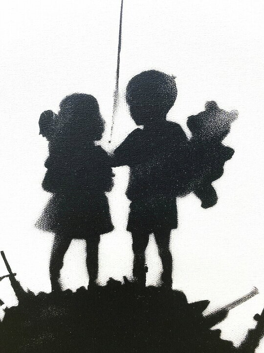 楽天市場】バンクシー アートパネル BANKSY Banksy「銃の丘の子供たち 