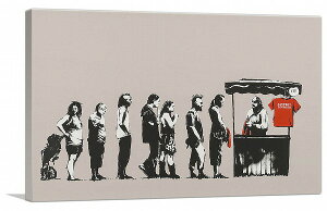 �o���N�V�[ �A�[�g�p�l�� BANKSY Banksy�u�f�X�g���C �L���s�^���Y��/Destroy Capitalism(S)�v�L�����o�X�W�[�N�� �G�� �|�X�^�[ �G �o���N�V�[��i �y�A���i�z