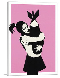 バンクシー アートパネル BANKSY Banksy「ボム ラバー/Bomb Lover」キャンバスジークレ 絵画 ポスター 絵 バンクシー作品 【輸入品】