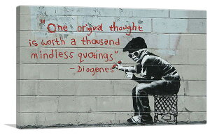 oNV[ A[gpl BANKSY Banksyu̓ƑnIȎvz͐̋Ȉpɒl/One Original Thought Worth a Thousand QuotingsvLoXW[N G |X^[ G oNV[i yAiz