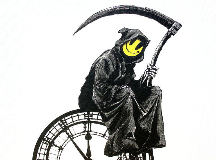 楽天市場 バンクシー アートパネル Banksy Banksy グリム リーパー Grim Reaper キャンバスジークレ 絵画 ポスター 絵 バンクシー作品 輸入品 アートショップ フォームス
