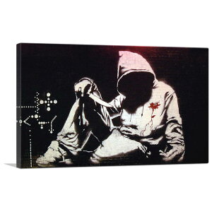 oNV[ A[gpl BANKSY Banksyut[h}ƃiCt/Hooded Man With Knife(S)vLoXW[N G |X^[ G oNV[i yAiz