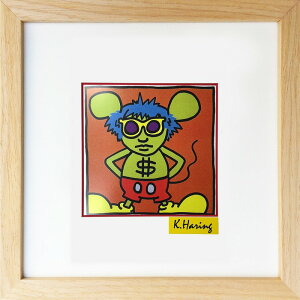 【レビュー特典付き】キース ヘリング「Andy Mouse 1986 I」額付きジークレ インテリア アートフレーム
