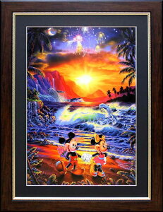 ラッセン ディズニー ポスター「ミッキー ミニー/シーサイド・ロマンス」アート 絵画 インテリア Disney