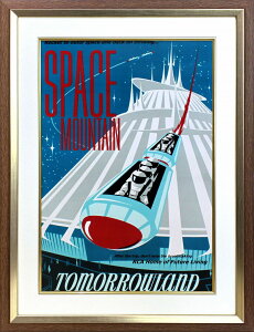 【レビュー特典付き】ディズニー「トゥモローランド/スペースマウンテン」展示用フック付ポスター テーマパークポスター ディズニーグッズ ディズニー絵画 プレゼント ギフト