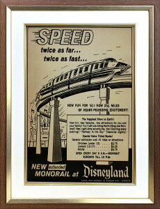 【レビュー特典付き】ディズニー「トゥモローランド/ディズニーランド モノレール」展示用フック付ポスター テーマパークポスター ディズニーグッズ ディズニー絵画 プレゼント ギフト