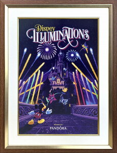 【レビュー特典付き】ディズニー「ディズニーランド パリ イルミネーションズ」展示用フック付ポスター テーマパークポスター ディズニーグッズ ディズニー絵画 プレゼント ギフト