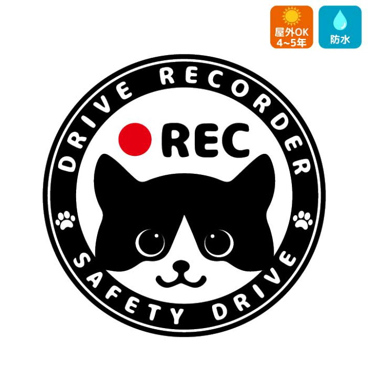 楽天市場】猫 ドラレコ ステッカー ネコ かわいい ドライブレコーダー 