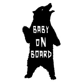 BABY ON BOARD 車 ステッカー くま クマ 熊かわいい おしゃれ ベビーオンボード