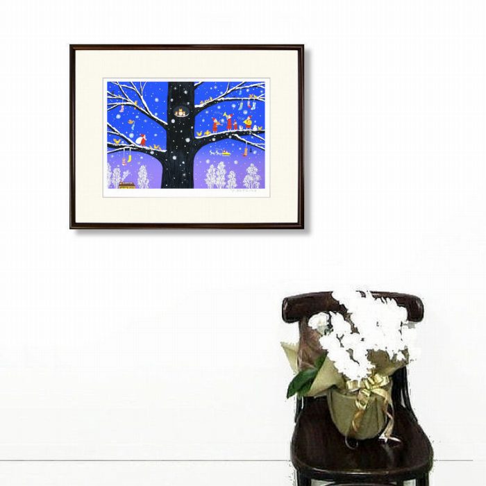 吉岡浩太郎雪のメロディ・大衣・風景画 サンタクロース