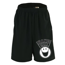 ＼10%OFFクーポン／ ハンドボール ハーフパンツ ドライ メンズ レディース ジュニア 練習着 短パン スポーツ 名入れ 文字入れ無料 「シンプルスマイリーフェイス HANDBALL」 アートワークスコウベ 【送料無料】