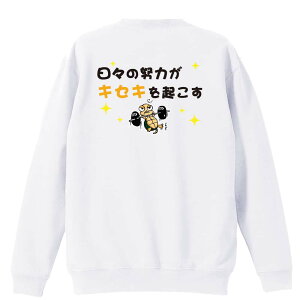 バスケ トレーナー スウェット メンズ レディース ジュニア 裏パイル 練習着 おもしろ 名入れ おしゃれ 文字入れ無料 綿100% キッズ 大きいサイズ 「日々の努力がキセキを起こす」 アートワ