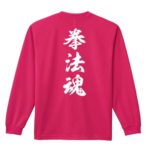 武道・格闘技 ロンT 長袖Tシャツ メンズ レディース ジュニア 練習着 ドライ おもしろ tシャツ ふざけ 名入れ おしゃれ キッズ 文字入れ無料 「拳法魂 新雲龍書体 縦書き」 アートワークスコ