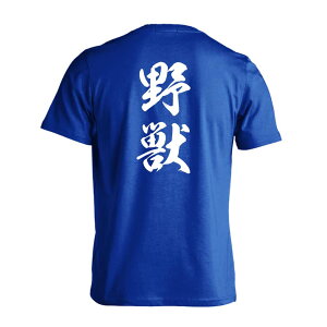 武道・格闘技 Tシャツ 半袖 メンズ レディース ジュニア 練習着 ドライ おもしろ tシャツ 速乾 スポーツ ウェア 名入れ 女子 男子 チーム おしゃれ 文字入れ無料 「野獣 新雲龍書体 縦書き」
