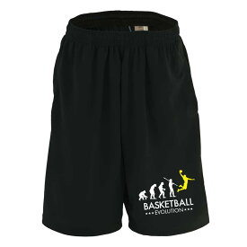 バスケ ハーフパンツ ドライ メンズ ウェア レディース ジュニア 練習着 短パン 速乾 スポーツ 名入れ おしゃれ 半スボン 文字入れ無料 「バスケットボールエボリューション」 アートワークスコウベ 【送料無料】