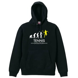 テニス パーカー プルオーバー メンズ レディース ジュニア 練習着 裏パイル おもしろ 名入れ スウェット おしゃれ キッズ 大きいサイズ 文字入れ無料 「テニスエボリューション」 アートワークスコウベ 【送料無料】