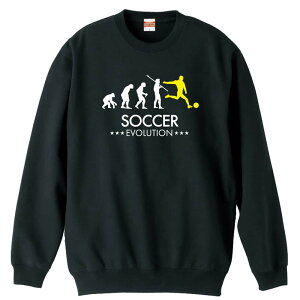 サッカー トレーナー スウェット メンズ レディース ジュニア 裏パイル 練習着 おもしろ 名入れ おしゃれ 文字入れ無料 綿100% キッズ 大きいサイズ 「サッカーエボリューション」 アートワ