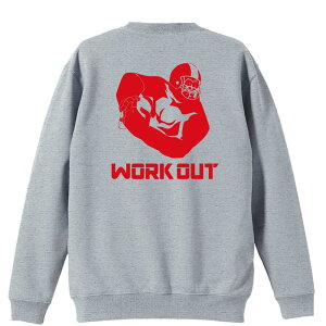 \10%OFFクーポン/ アメフト トレーナー スウェット メンズ レディース ジュニア 裏パイル 練習着 おもしろ 名入れ おしゃれ 文字入れ無料 綿100% キッズ 大きいサイズ 「ゴリラワークアウト