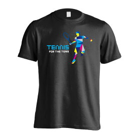 テニス Tシャツ 半袖 メンズ レディース ジュニア 練習着 ドライ おもしろ tシャツ ふざけ 名入れ 文字入れ無料 「ポリゴンシルエットのテニス」 アートワークスコウベ 【送料無料】