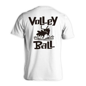 バレーボール Tシャツ 半袖 メンズ レディース ジュニア 練習着 ドライ おもしろ tシャツ 速乾 スポーツ ウェア 名入れ 女子 男子 チーム おしゃれ 文字入れ無料 「バレーボールカートゥーン