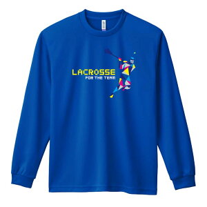 ラクロス ロンT 長袖Tシャツ メンズ レディース ジュニア 練習着 ドライ おもしろ tシャツ ふざけ 名入れ おしゃれ キッズ 文字入れ無料 「ポリゴンシルエットのラクロス」 アートワークスコ