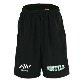 ＼10%OFFクーポン／ バドミントン ハーフパンツ ドライ メンズ レディース ジュニア 練習着 短パン スポーツ 名入れ 文字入れ無料 「SHUTTLE」 アートワークスコウベ 【送料無料】