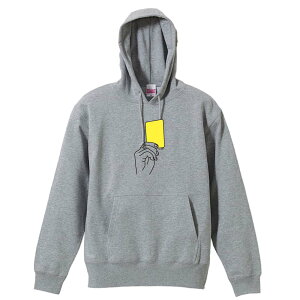 サッカー パーカー プルオーバー メンズ レディース ジュニア 練習着裏パイル おもしろ 名入れ スウェット おしゃれ キッズ 大きいサイズ 文字入れ無料 「イエローカード」 アートワークス