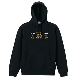 バレーボール パーカー プルオーバー メンズ レディース ジュニア 練習着裏パイル おもしろ tシャツ ふざけ 名入れ 文字入れ無料 「バレーボールスコアボード」 アートワークスコウベ 【送料無料】