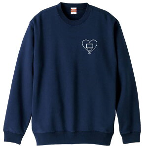 バスケ トレーナー スウェット メンズ レディース ジュニア 裏パイル 練習着 おもしろ 名入れ おしゃれ 文字入れ無料 綿100% キッズ 大きいサイズ 「ハートのゴール」 アートワークスコウベ