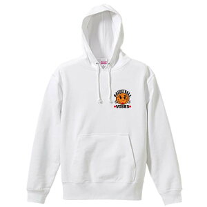 バスケ パーカー プルオーバー メンズ レディース ジュニア 練習着裏パイル おもしろ 名入れ スウェット おしゃれ キッズ 大きいサイズ 文字入れ無料 「BASKETBALL VIBES」 アートワークスコウベ