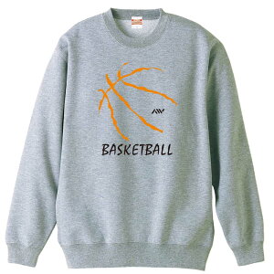 \10%OFFクーポン/ バスケ トレーナー スウェット メンズ レディース ジュニア 裏パイル 練習着 おもしろ 名入れ おしゃれ 文字入れ無料 綿100% キッズ 大きいサイズ 「BIG バスケットボール」