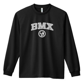 ビーエムエックス BMX ロンT 長袖Tシャツ メンズ レディース ジュニア 練習着 ドライ おもしろ tシャツ ふざけ 名入れ 文字入れ無料 「BMX カレッジロゴ」 アートワークスコウベ 【送料無料】