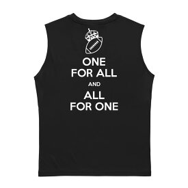 アメフト ノースリーブ スリーブレス 「ONE FOR ALL AND ALL FOR ONE アメフト」 メンズ レディース スポーツ 吸水速乾 ドライ リサイクルポリエステル 練習着 アートワークスコウベ 【送料無料】
