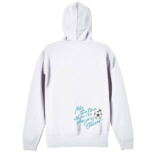 \10%OFFクーポン/ サッカー パーカー プルオーバー メンズ レディース ジュニア 練習着裏パイル おもしろ 名入れ スウェット おしゃれ キッズ 大きいサイズ 文字入れ無料 「サッカーをして