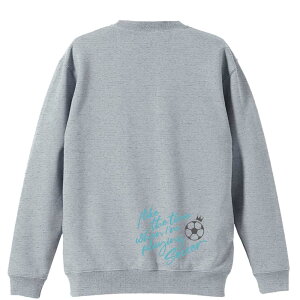 \10%OFFクーポン/ サッカー トレーナー スウェット メンズ レディース ジュニア 裏パイル 練習着 おもしろ 名入れ おしゃれ 文字入れ無料 綿100% キッズ 大きいサイズ 「サッカーをしている
