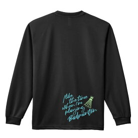 バドミントン ロンT 長袖 Tシャツ メンズ 練習着 レディース ジュニア ウェア ドライ おもしろ tシャツ 名入れ 父の日 おしゃれ キッズ 文字入れ無料 「バドミントンをしている時間が好き」 アートワークスコウベ 【送料無料】