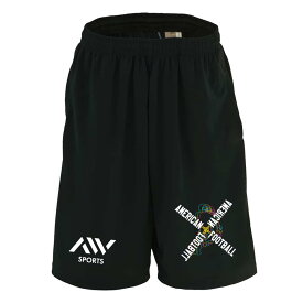 アメフト ハーフパンツ ドライ メンズ ウェア レディース ジュニア 練習着 短パン 速乾 スポーツ 名入れ おしゃれ 半スボン 文字入れ無料 「ネオンスタイルのクロスAMERICAN FOOTBALL」 アートワークスコウベ 【送料無料】