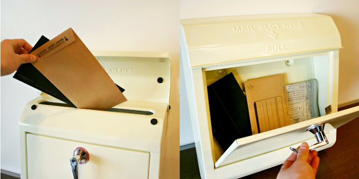 Mail box1 エンボス文字なし (未使用･未開封品)　ART WORK STUDIO Mail box (メールボックス) BE(ベージュ) TK-2076 0pbj0lf