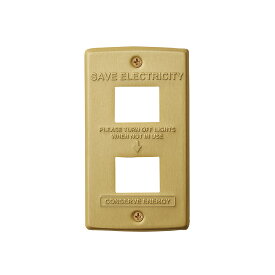 【アートワークスタジオ公式】 ARTWORKSTUDIO スイッチカバー TK-2092 BRASS Switch plate 2 ブラススイッチプレート2 2口タイプ 真鍮製 おしゃれ スイッチパネル コンセントカバー 雑貨 アメリカン シンプル【ポイント10倍】