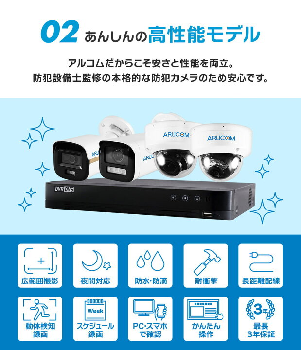楽天市場】【防犯設備士監修】送料無料 最大3年保証 防犯カメラ セット 