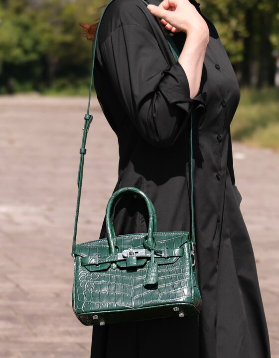 楽天市場】クロコダイル ハンドバッグ 2way ミニ 小さめ バッグ 鞄 本  