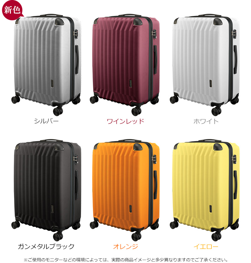 新品 スーツケース キャリーケース 機内持ち込み ファスナー 大型 シルバー 【92%OFF!】