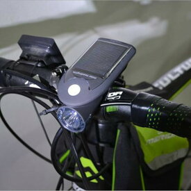 自転車 ライト LED 防水 IP64 ヘッドライト ソーラー ソーラー充電 取り付け簡単 メール便送料無料 KG150 B17