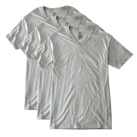 Hanes ヘインズ 半袖Tシャツ メンズ 3Pパック インナーTシャツ Vネック 綿100％ 黒 白 グレー ブラック ホワイト【D9M】【送料無料】【ゆうパケット】【メンズ】