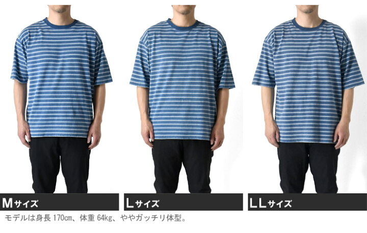 楽天市場】Tシャツ 半袖 メンズ カットデニム ボーダー ジャガード 
