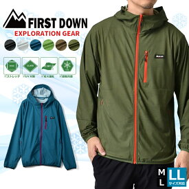 FIRST DOWN EX ファーストダウン 接触冷感 吸水速乾 ドライ ストレッチ パーカー UV対策 パーカー 日よけ ジップアップ 海水浴場 プール【A3F】【送料無料】【ゆうパケット】【メンズ】