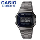 【楽天スーパーSALE 10%OFF】 カシオ CASIO A168WGG-1B 並行輸入品 腕時計 メンズ レディース デジタル ガンメタ グレー ブラック液晶 クラシック レトロウォッチ ブラックフェイス デジタルウォッチ ユニセックス 海外モデル