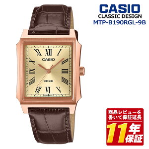 CASIO �J�V�I MTP-B190RGL-9B �r���v �����Y ���f�B�[�X �A�i���O �X�N�G�A ���[�Y�S�[���h �V�����p���S�[���h �u���E�� ���U�[�x���g �{�v �C�O���K�i ���s�A�����i 50M�h�� CASIO CLASSIC �M�t�g �v